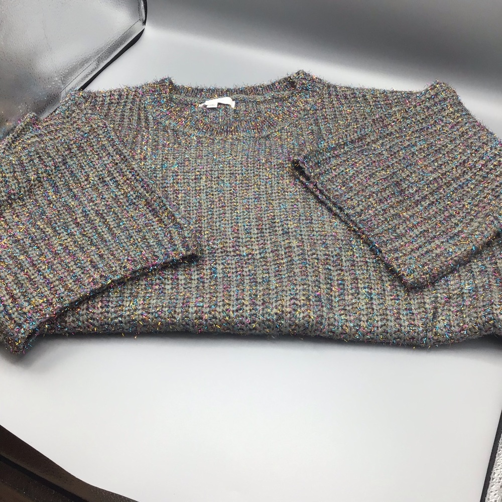 Gray with Confetti Thread Sweater